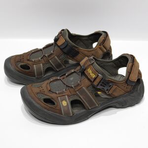 Teva Omnium Water Outdoor Adventure Fisherman Sandal Brown Leather Men Size 11